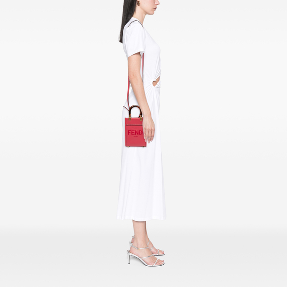 Pre-Loved Fendi Mini Leather Sunshine Shopper Tote - Picture 9 of 10